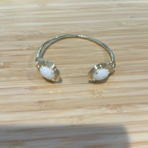 Kendra Scott cuff bracelet - gold with white stones